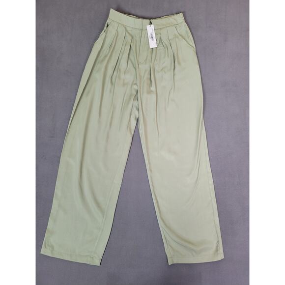 TEREA Womens Lexie Pleated Front Pant Pockets Wide Leg Desert Sage Small - Picture 3 of 9